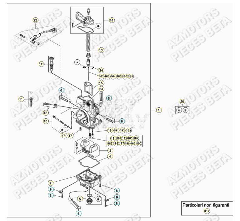 Carburateur BETA Pieces BETA RR 2T 250 - (2020)