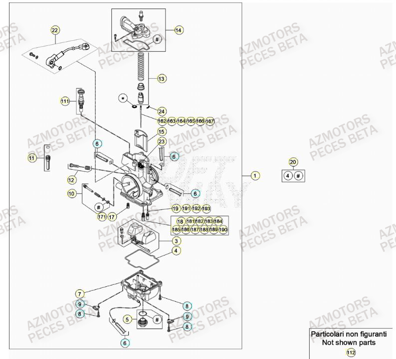 Carburateur BETA Pieces BETA RR 2T 250 - (2022)