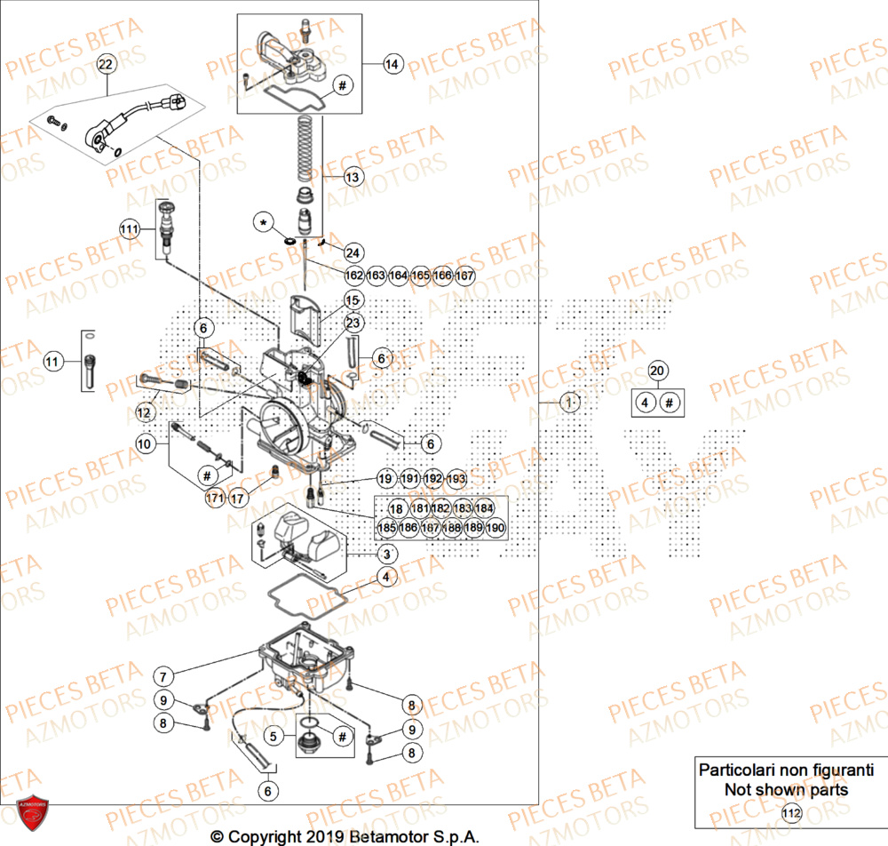 Carburateur BETA Pieces BETA RR RACE 2T 250 - (2025)