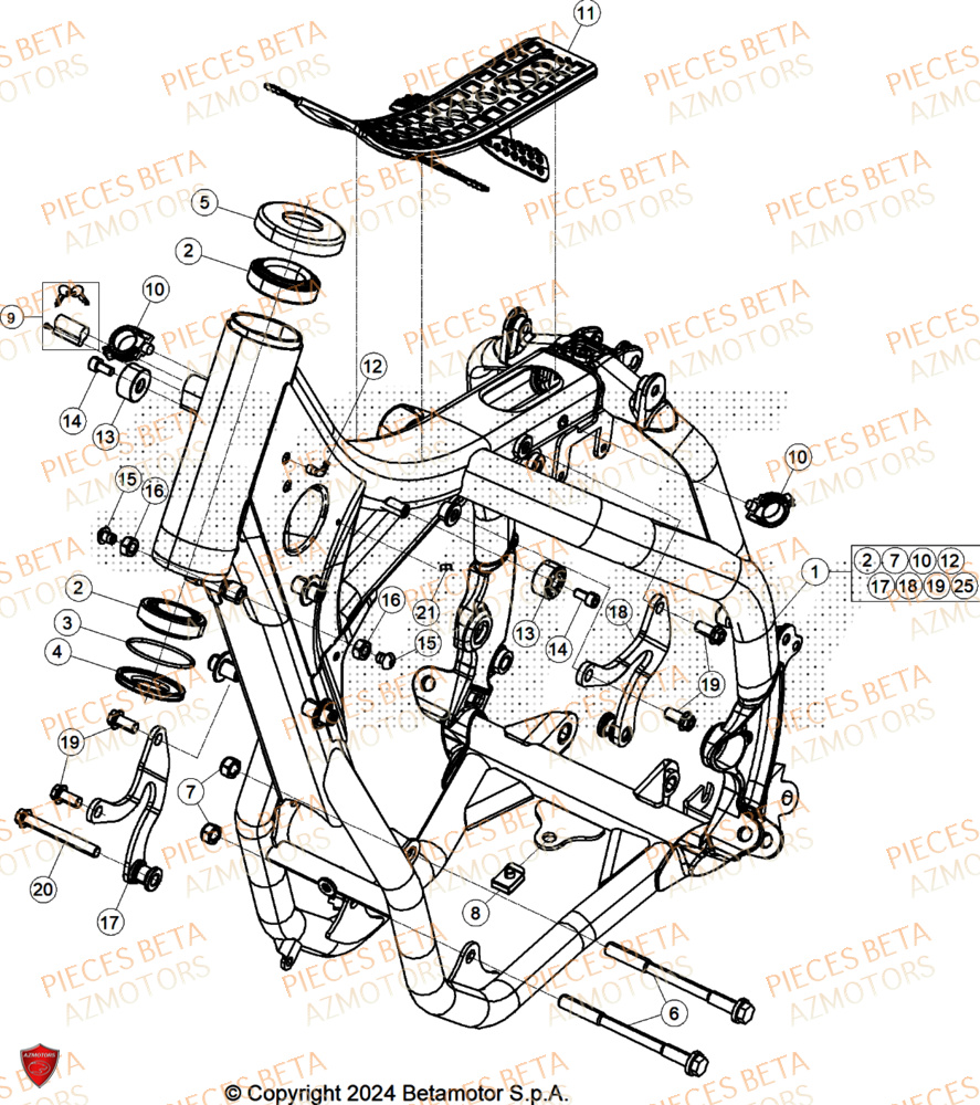 Chassis BETA Pieces BETA RR RACE 2T 250 - (2025)