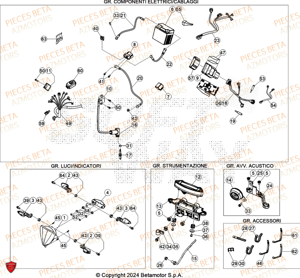 Equipement Electrique BETA Pieces BETA RR RACE 2T 250 - (2025)