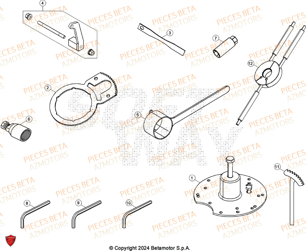 Outillage BETA Pieces BETA RR RACE 2T 250 - (2025)