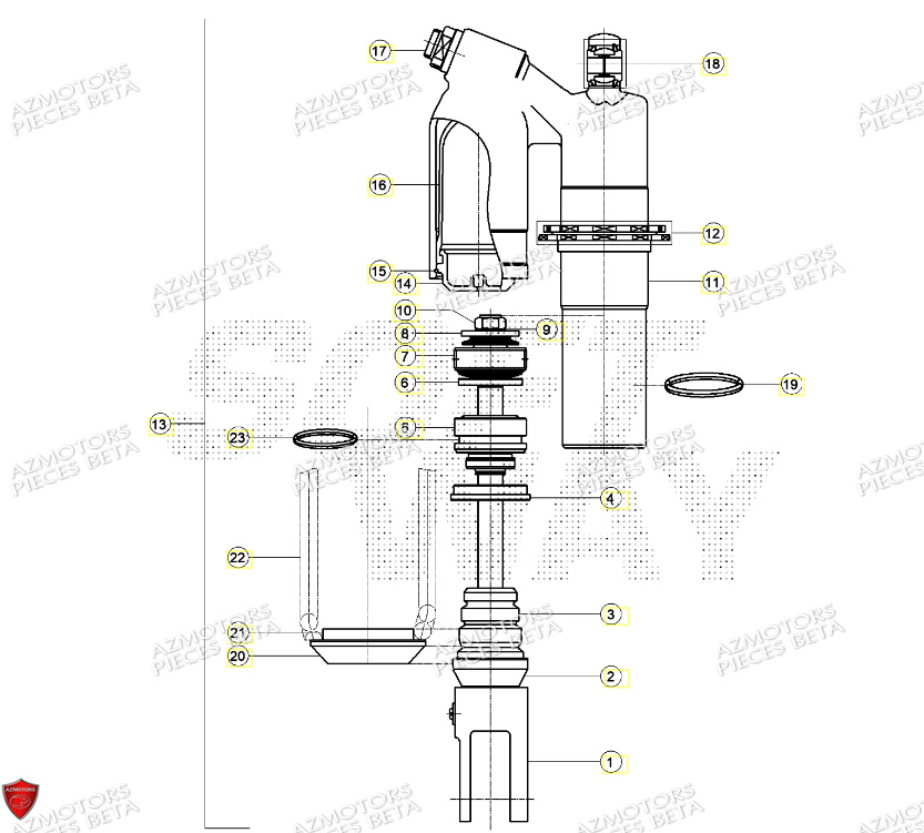 Amortisseur BETA Pieces BETA RR RACING 2T 250 - (2024)