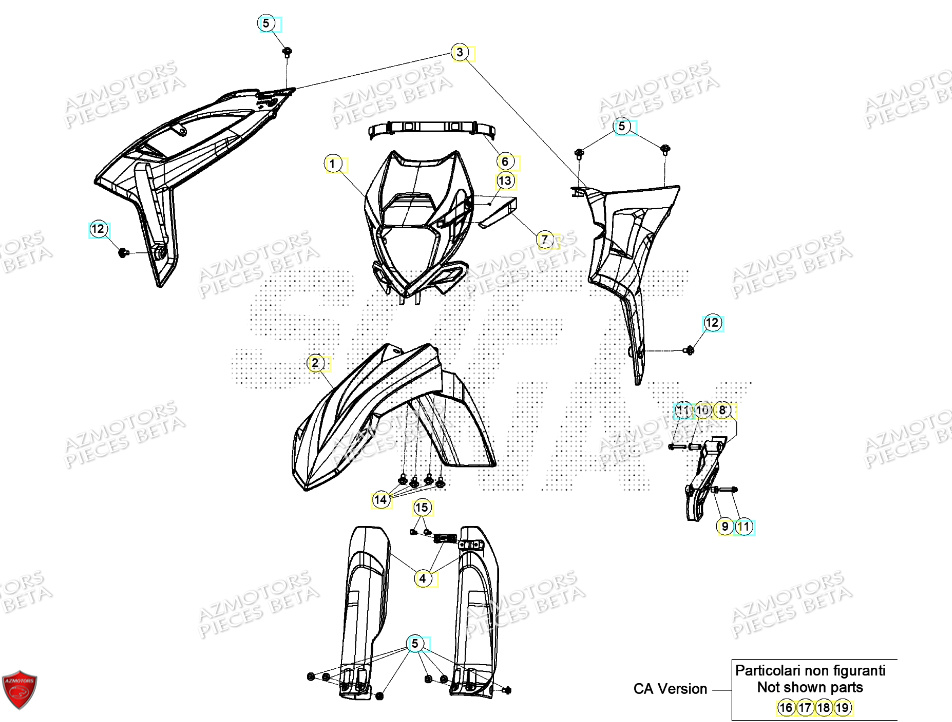 Carenages Avant BETA Pieces BETA RR RACING 2T 250 - (2024)