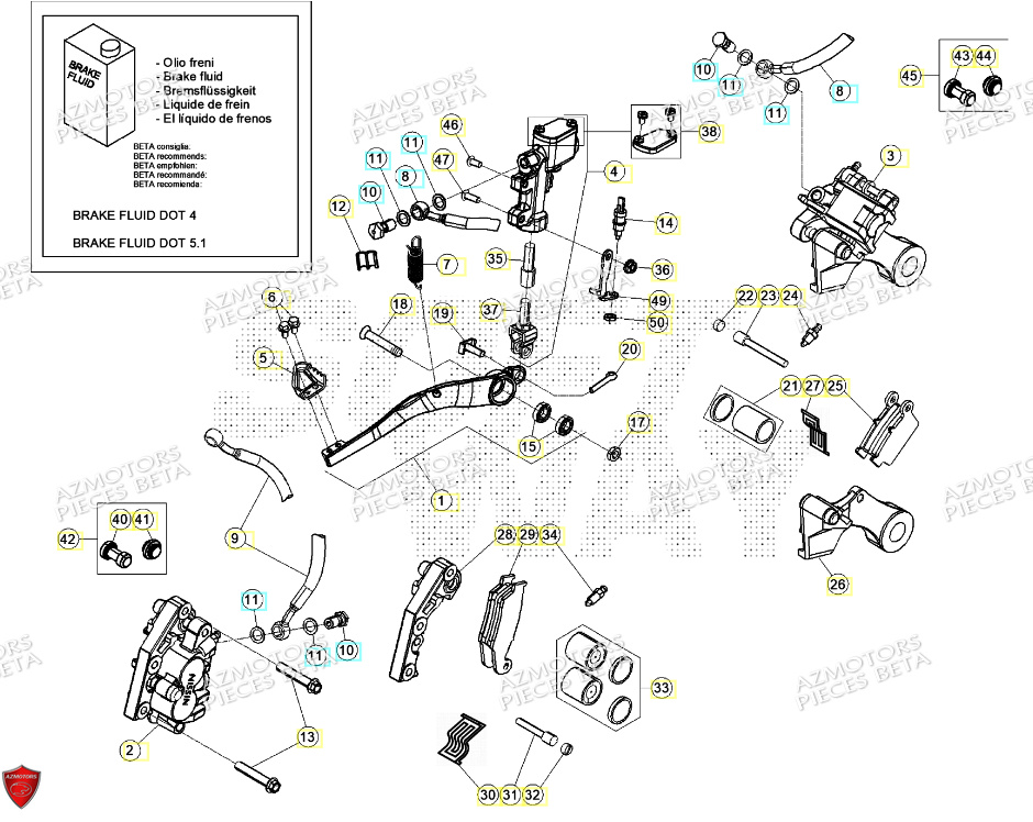 Freins BETA Pieces BETA RR RACING 2T 250 - (2024)