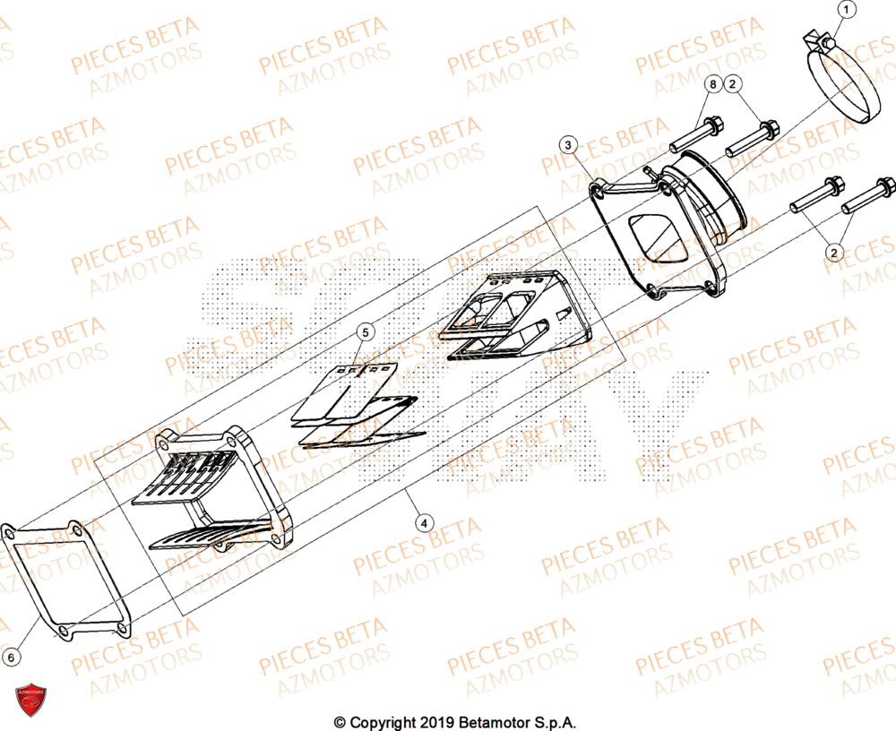 Admission BETA Pieces BETA RR 2T 250 X-PRO - (2025)