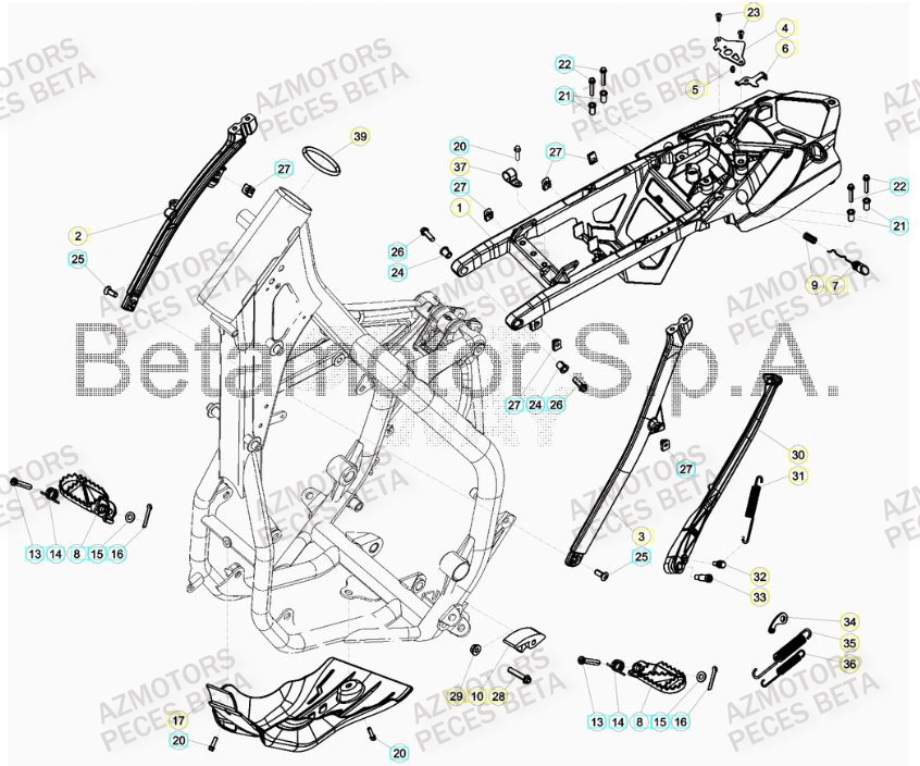 Accessoires Du Chassis BETA Pieces BETA RR 2T 300 HOLCOMBE REPLICA - (2019)