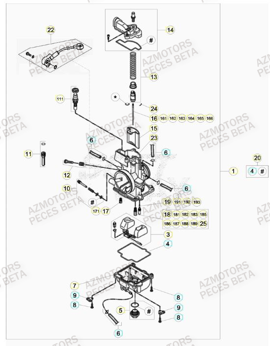 Carburateur BETA Pieces BETA RR 2T 300 HOLCOMBE REPLICA - (2019)