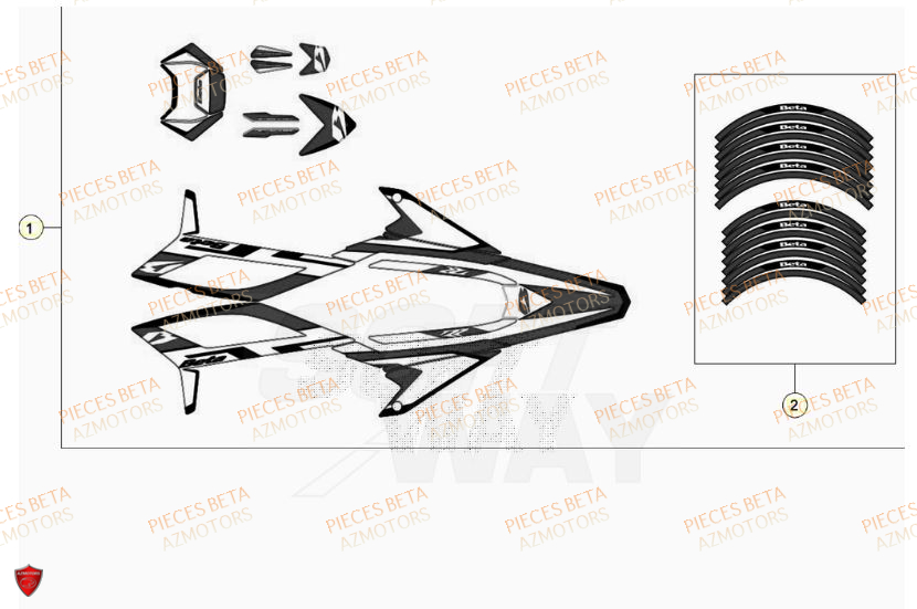 AUTOCOLLANTS BETA RR 50 SPORT 23