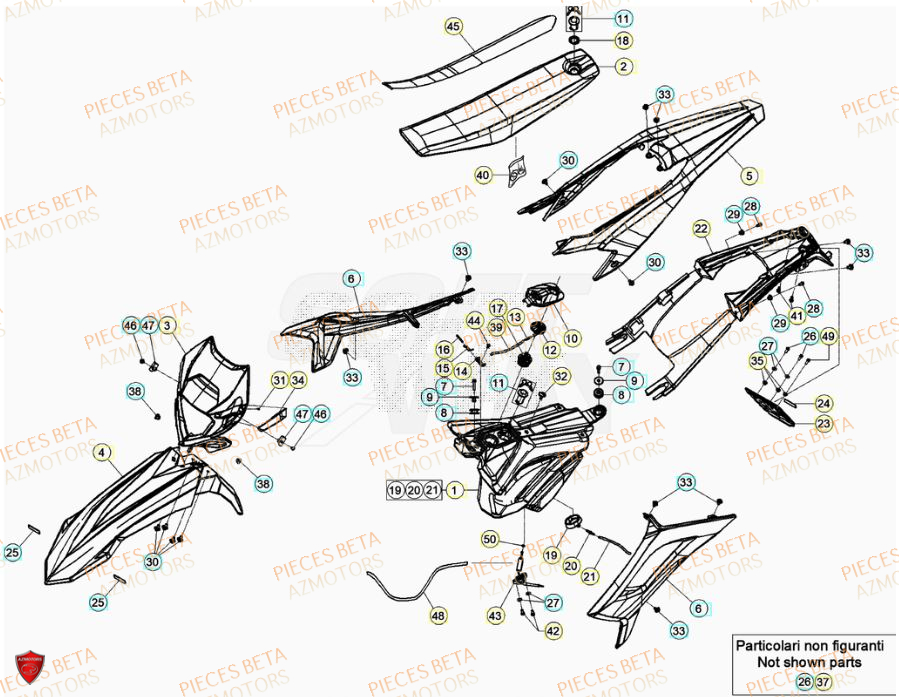 Carenages BETA Pièces Beta RR 50 SPORT - 2023