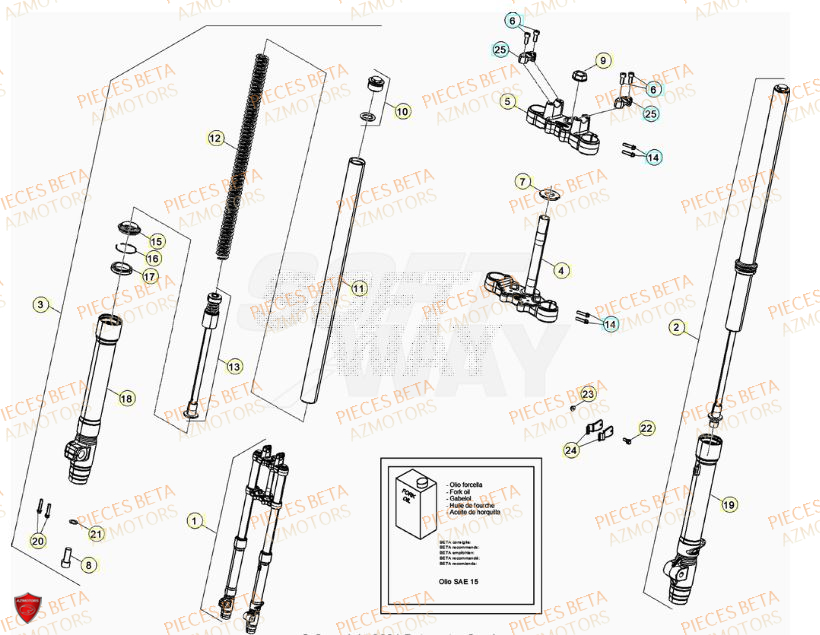 Fourche BETA Pièces Beta RR 50 SPORT - 2023