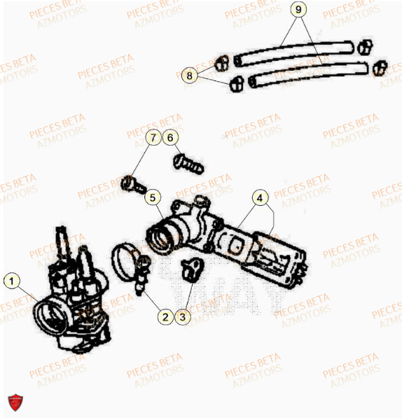 Carburateur BETA Pièces Beta RR 50 STANDARD - 2023