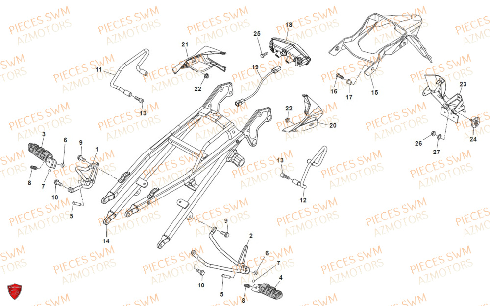 Composants U.s.a SWM Pieces SWM Origine RS 300R ENDURO (2020)