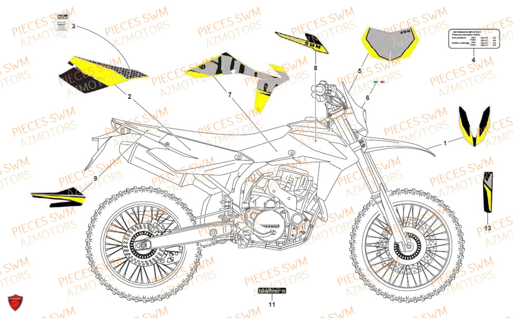 Decors SWM Pieces SWM Origine RS 300R ENDURO (2020)