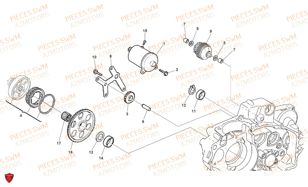 Demarreur SWM Pieces SWM Origine RS 300R ENDURO (2020)