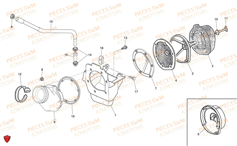 Filtre A Air SWM Pieces SWM Origine RS 300R ENDURO (2020)