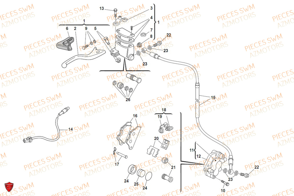 Frein Avant SWM Pieces SWM Origine RS 300R ENDURO (2020)