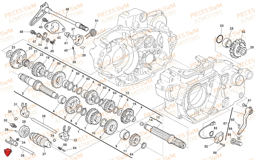 Transmission SWM Pieces SWM Origine RS 300R ENDURO (2020)