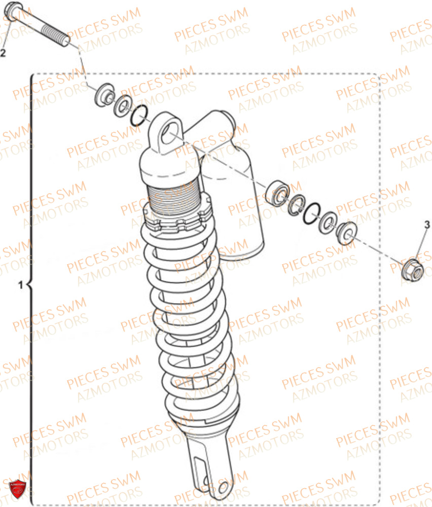 Amortisseur SWM Pieces SWM Origine RS 300R ENDURO (2024)