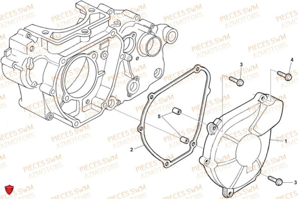 Couvre Carter Gauche SWM Pieces SWM Origine RS 300R ENDURO (2024)