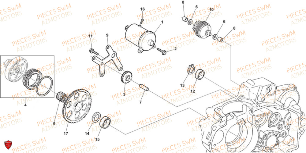 Demarreur SWM Pieces SWM Origine RS 300R ENDURO (2024)