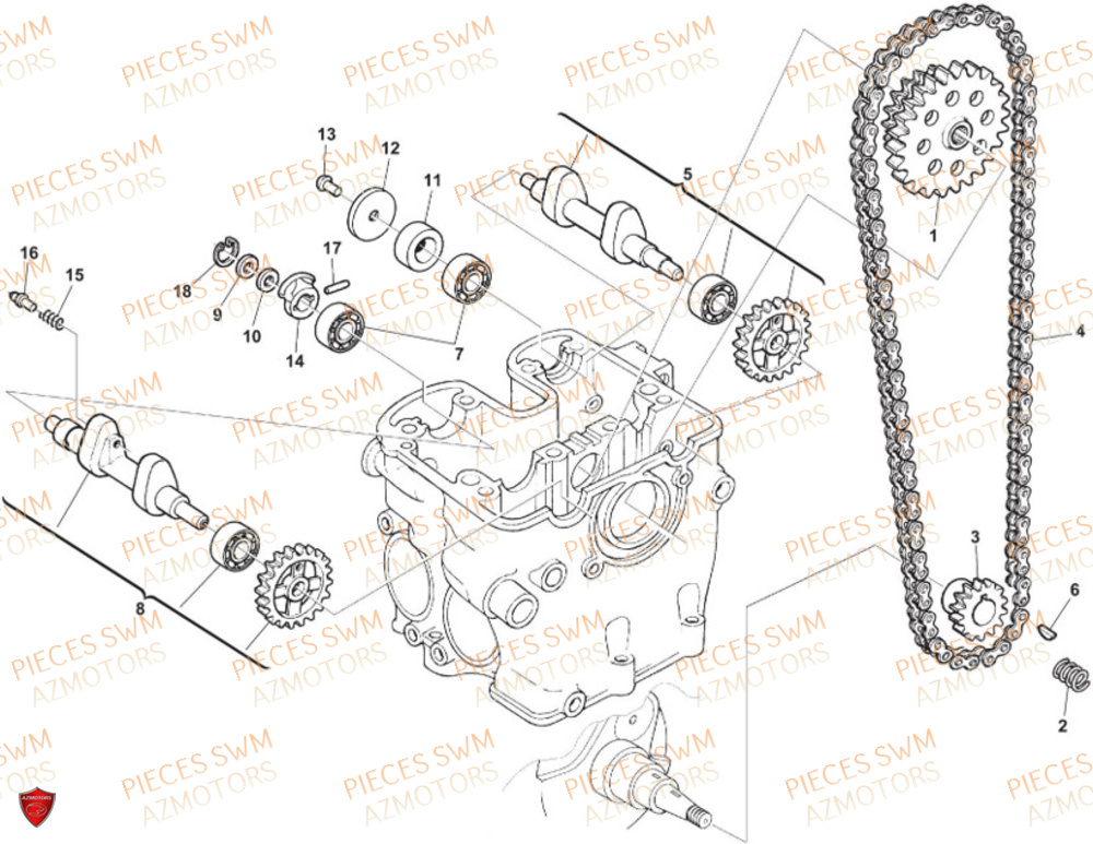 Distribution SWM Pieces SWM Origine RS 300R ENDURO (2024)