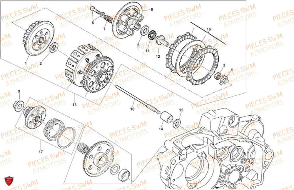 Embrayage SWM Pieces SWM Origine RS 300R ENDURO (2024)