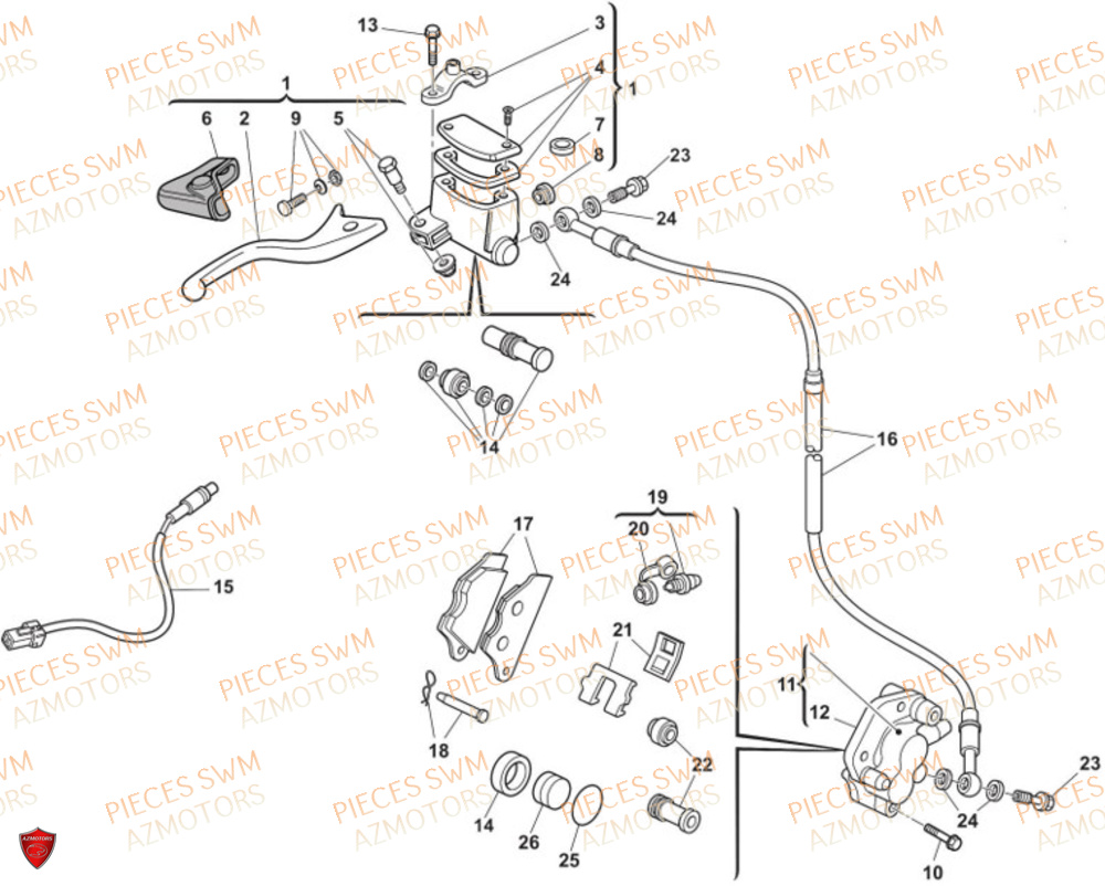 Frein Avant SWM Pieces SWM Origine RS 300R ENDURO (2024)