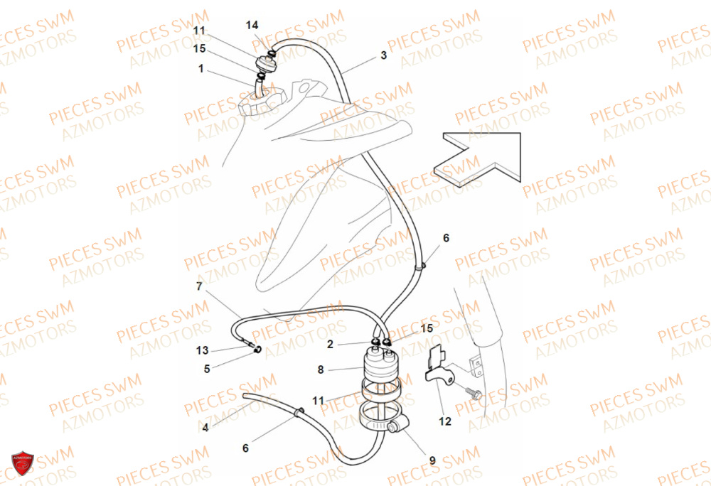 Canister U.s.a SWM Pieces SWM Origine RS 500R ENDURO (2020)
