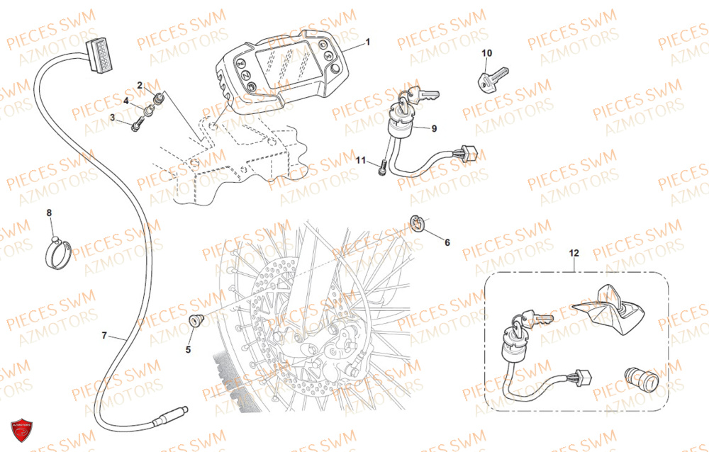 Compteur SWM Pieces SWM ENDURO RS 650R FACELIFT 2016