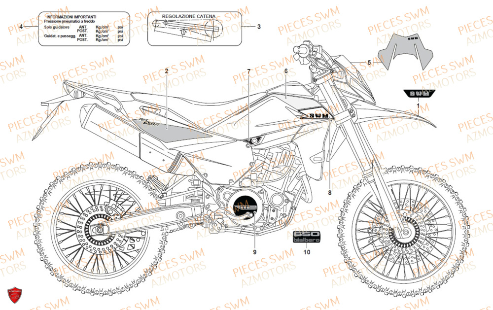 Decors SWM Pieces SWM ENDURO RS 650R FACELIFT 2016