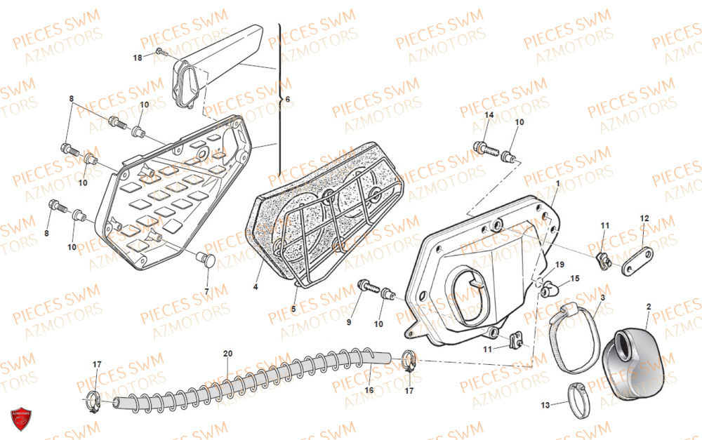 Filtre A Air SWM Pieces SWM ENDURO RS 650R FACELIFT 2016