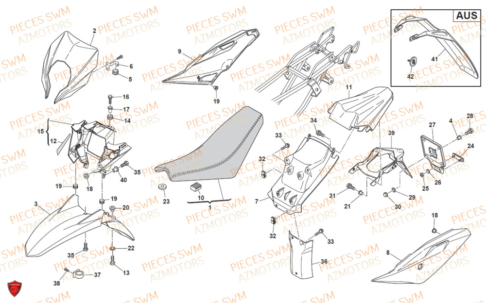 Selle SWM Pieces SWM ENDURO RS 650R FACELIFT 2016