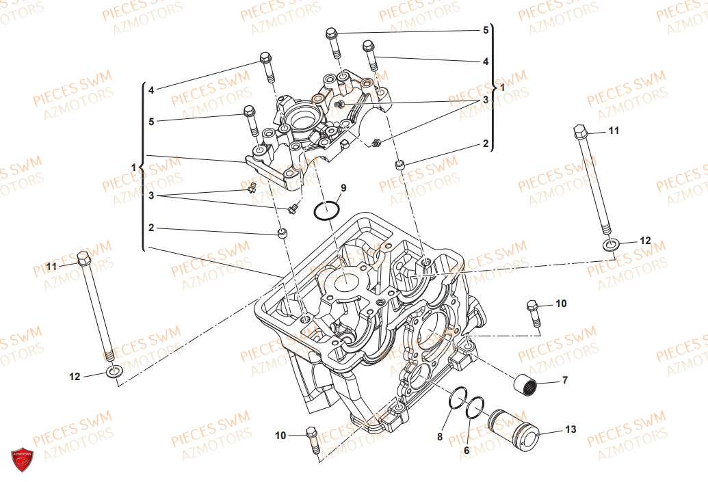 Culasse SWM Pieces SWM Origine RS 125R ENDURO E4(2019)
