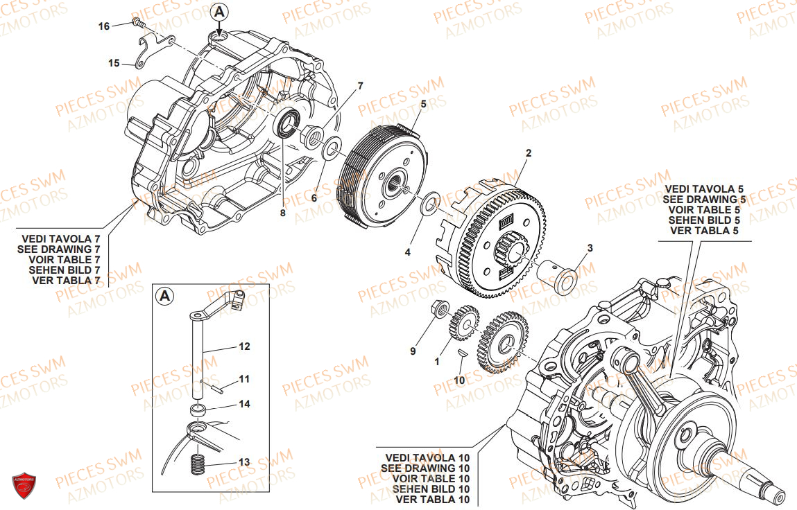 EMBRAYAGE SWM RS 125 ENDURO 2019