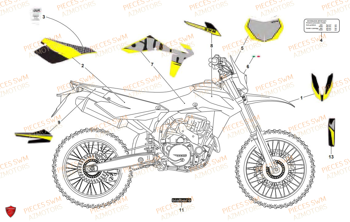 DECORS SWM RS 125 ENDURO 2020