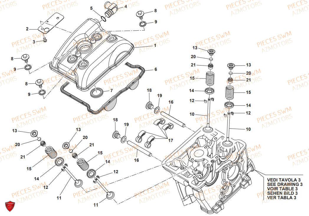 Soupapes SWM Pieces SWM Origine RS 125R ENDURO E4(2020)
