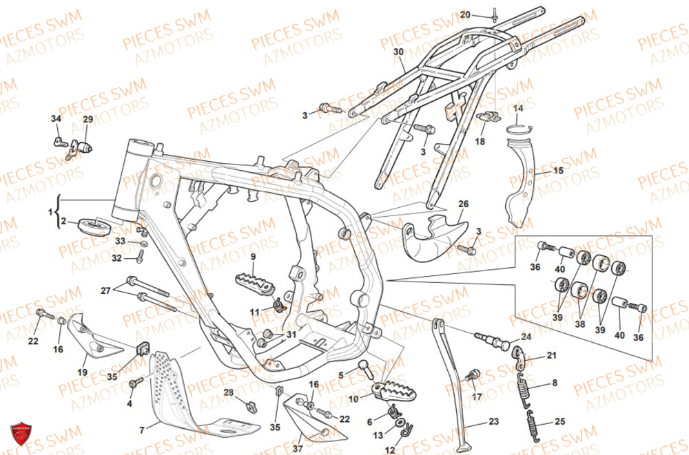 Chassis SWM Pieces SWM Origine RS 300R ENDURO (2019)