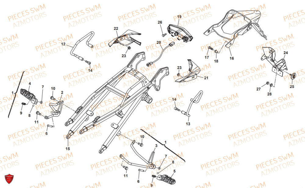 COMPOSANTS MARCHE AMERICAIN pour RS 300 R 2019