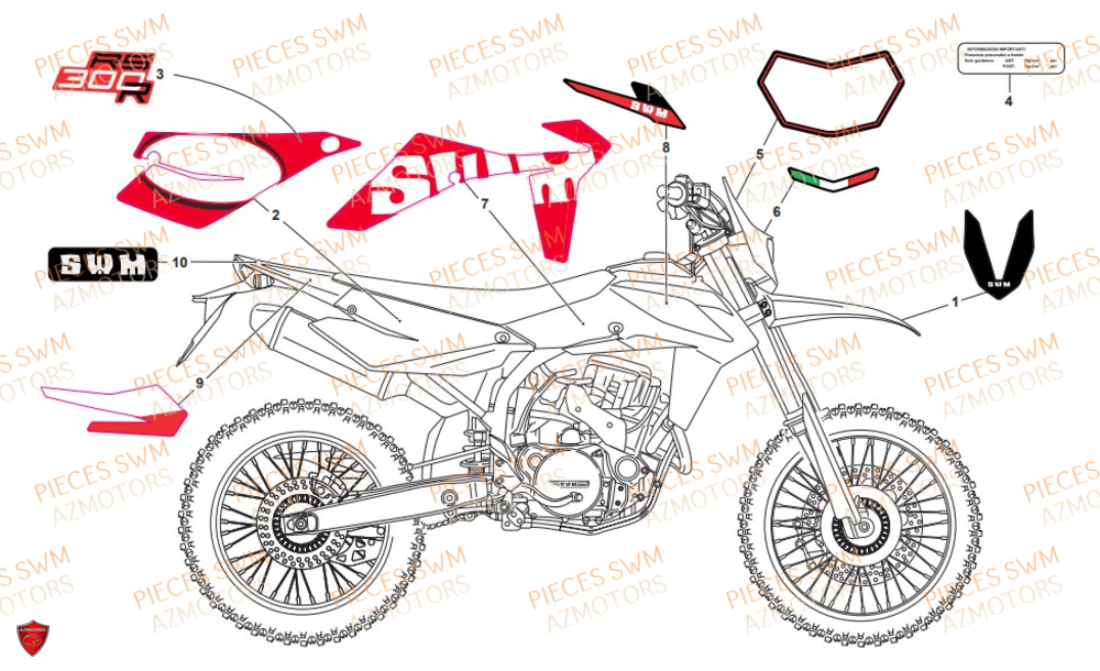 Decors SWM Pieces SWM Origine RS 300R ENDURO (2019)