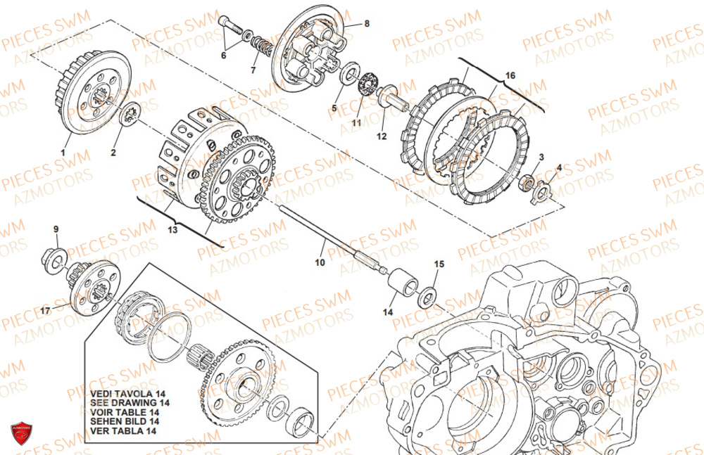 Embrayage SWM Pieces SWM Origine RS 300R ENDURO (2019)