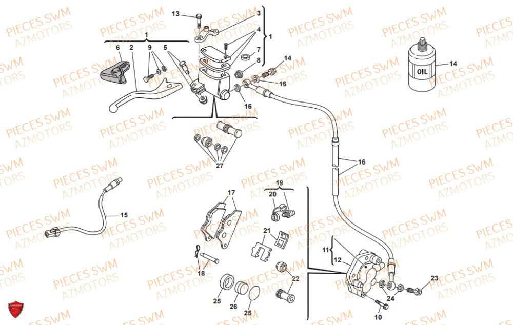 Frein Avant SWM Pieces SWM Origine RS 300R ENDURO (2019)