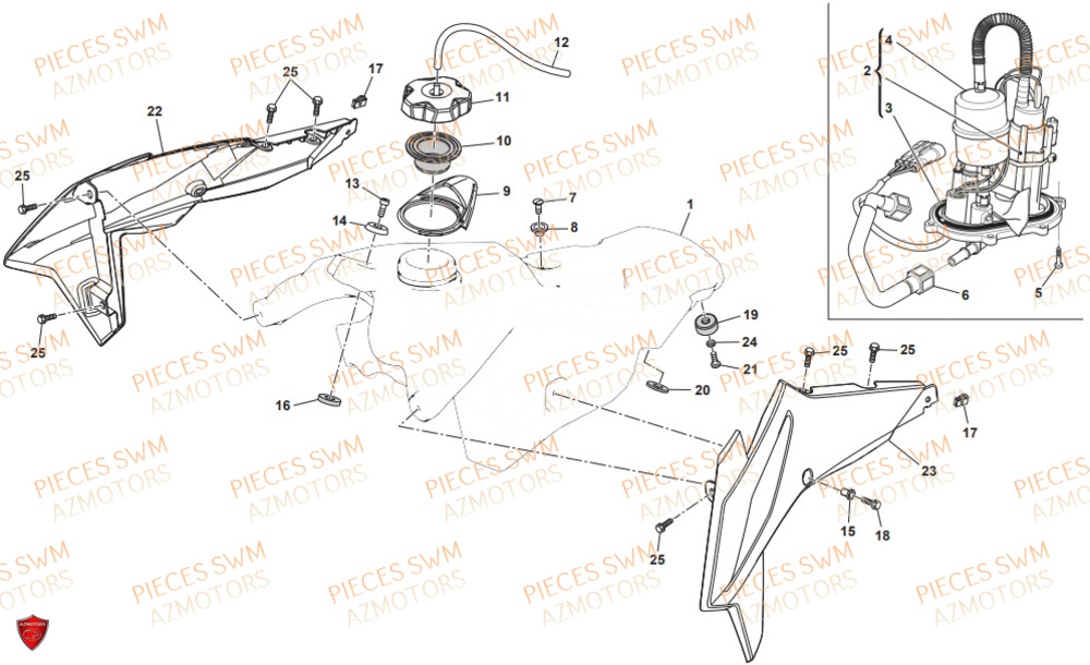 Reservoir SWM Pieces SWM Origine RS 300R ENDURO (2019)