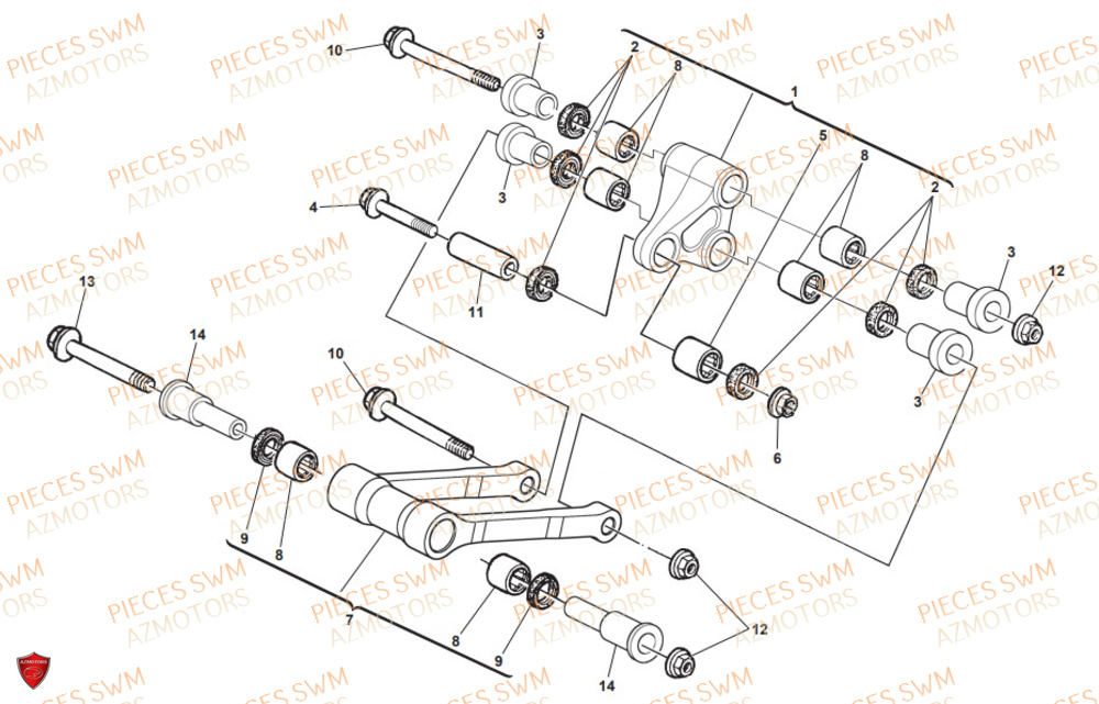 Suspension Arriere SWM Pieces SWM Origine RS 300R ENDURO (2019)