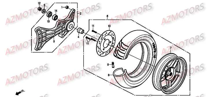ROUE ARRIERE DAELIM S2 125 INJECTION