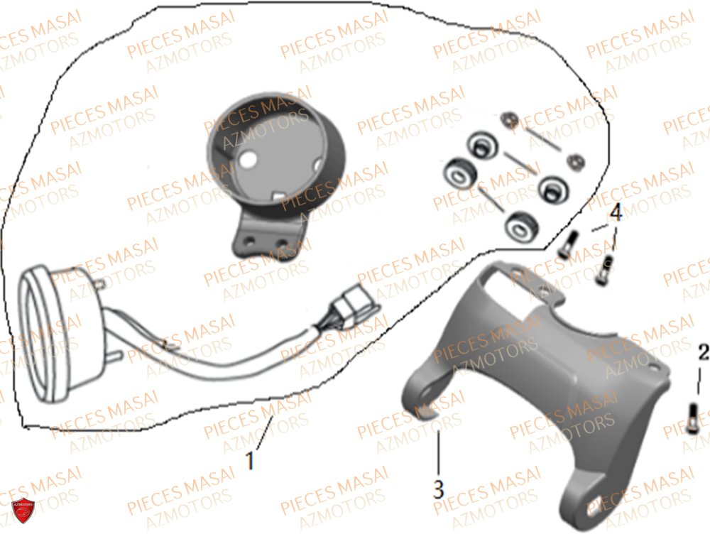 Compteur No Serie=xxs12xxmu Etxxs12xxnu MASAI Pièces Moto SCRAMBLER 125cc 2021