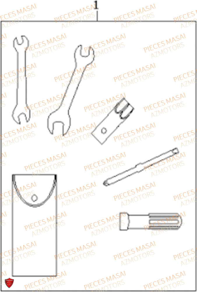 Trousse A Outils No Serie=xxs12xxmu Etxxs12xxnu MASAI Pièces Moto SCRAMBLER 125cc 2021