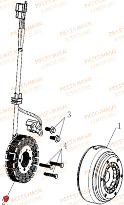 ALTERNATEUR MASAI SCRAMBLER 125 SPORT