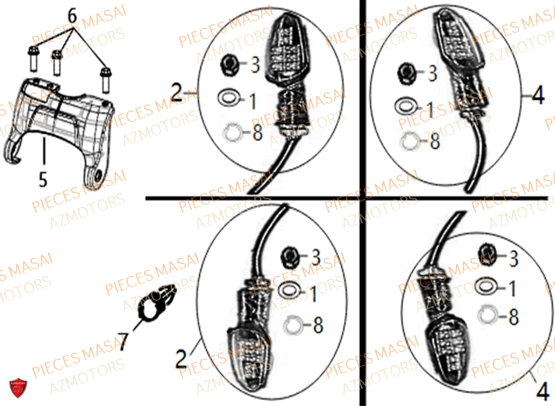 CLIGNOTANTS MASAI SCRAMBLER 125 SPORT