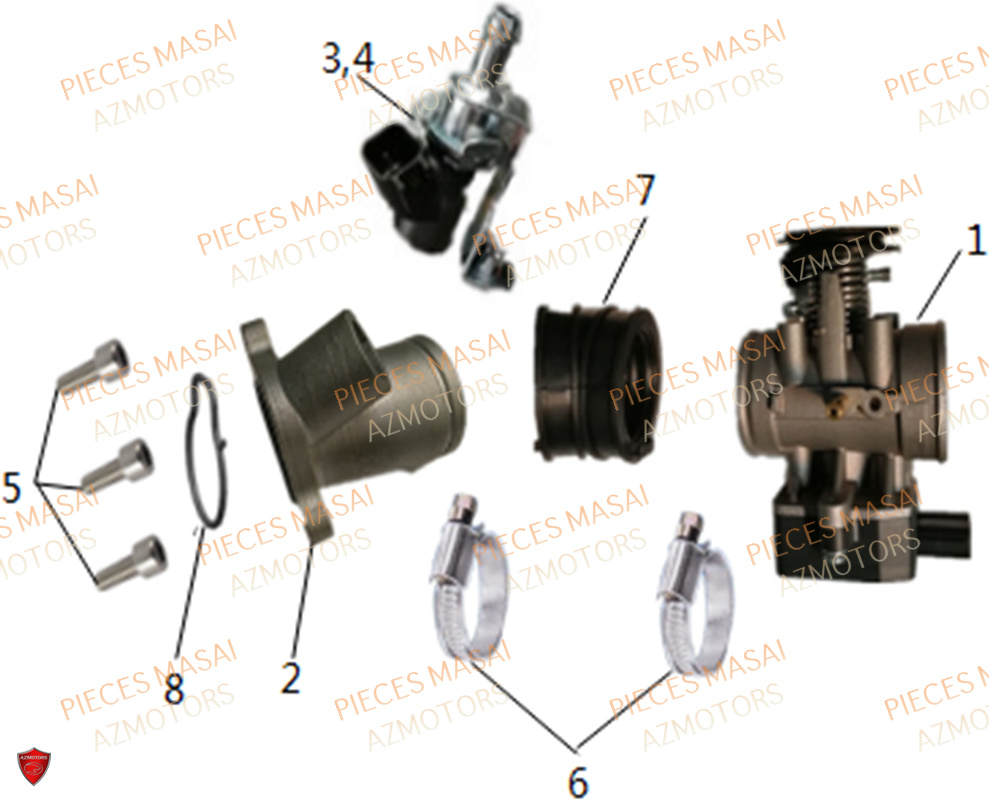 DEBITMETRE PIPE ADMISSION MASAI SCRAMBLER 125 SPORT